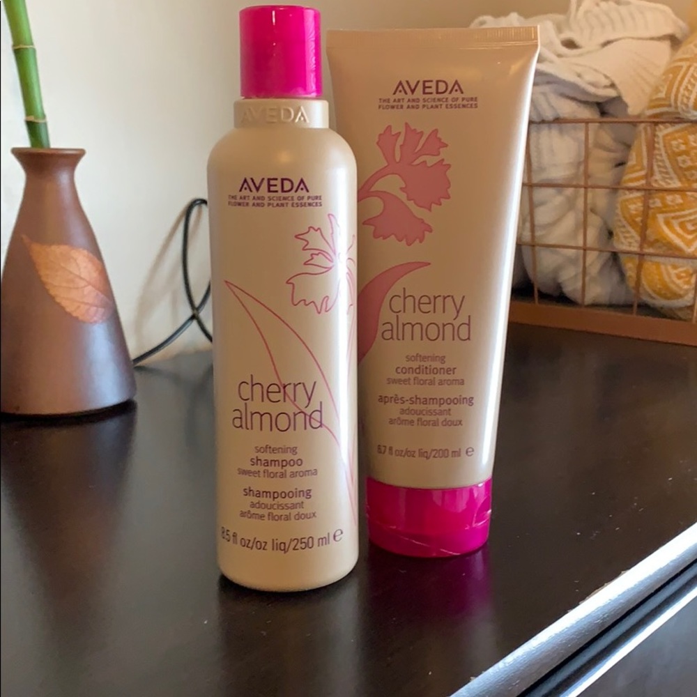 AVEDA cherry almond shampoo and conditioner